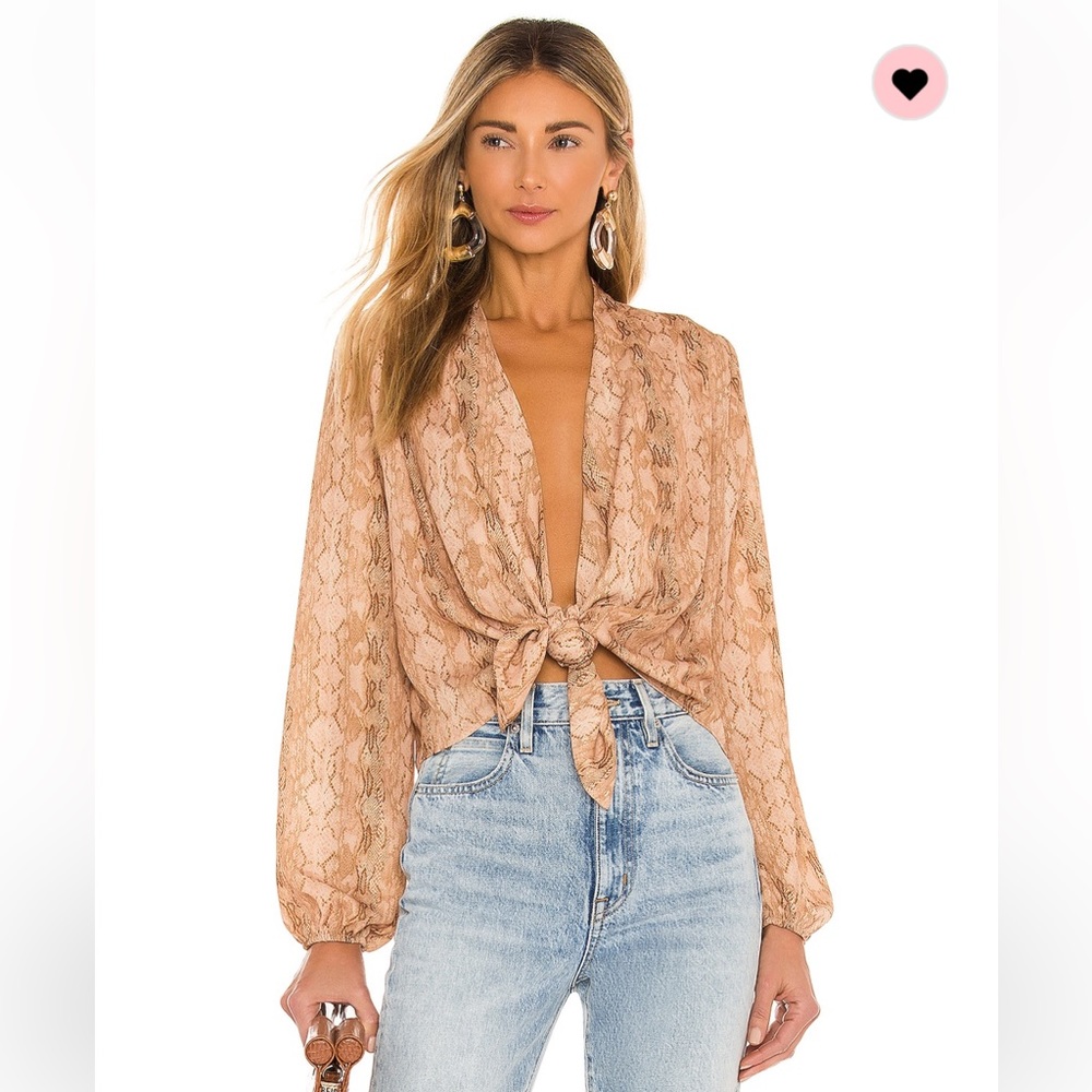 Nude snake print - LUNA BLOUSE
RESA